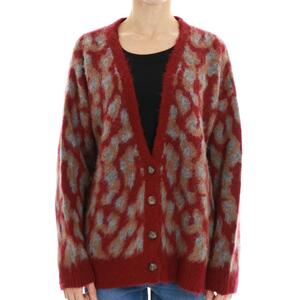 CARDIGAN MACULATO BORDEAUX